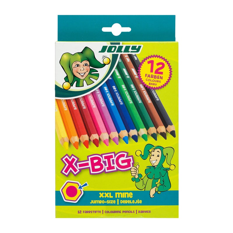 Jolly X-Big Jumbo Colored Pencils; Set of 12, Perfect for Special Needs, Art Therapy, Pre-School and Early Learners, Multicolor (3099-0001) - Image 2